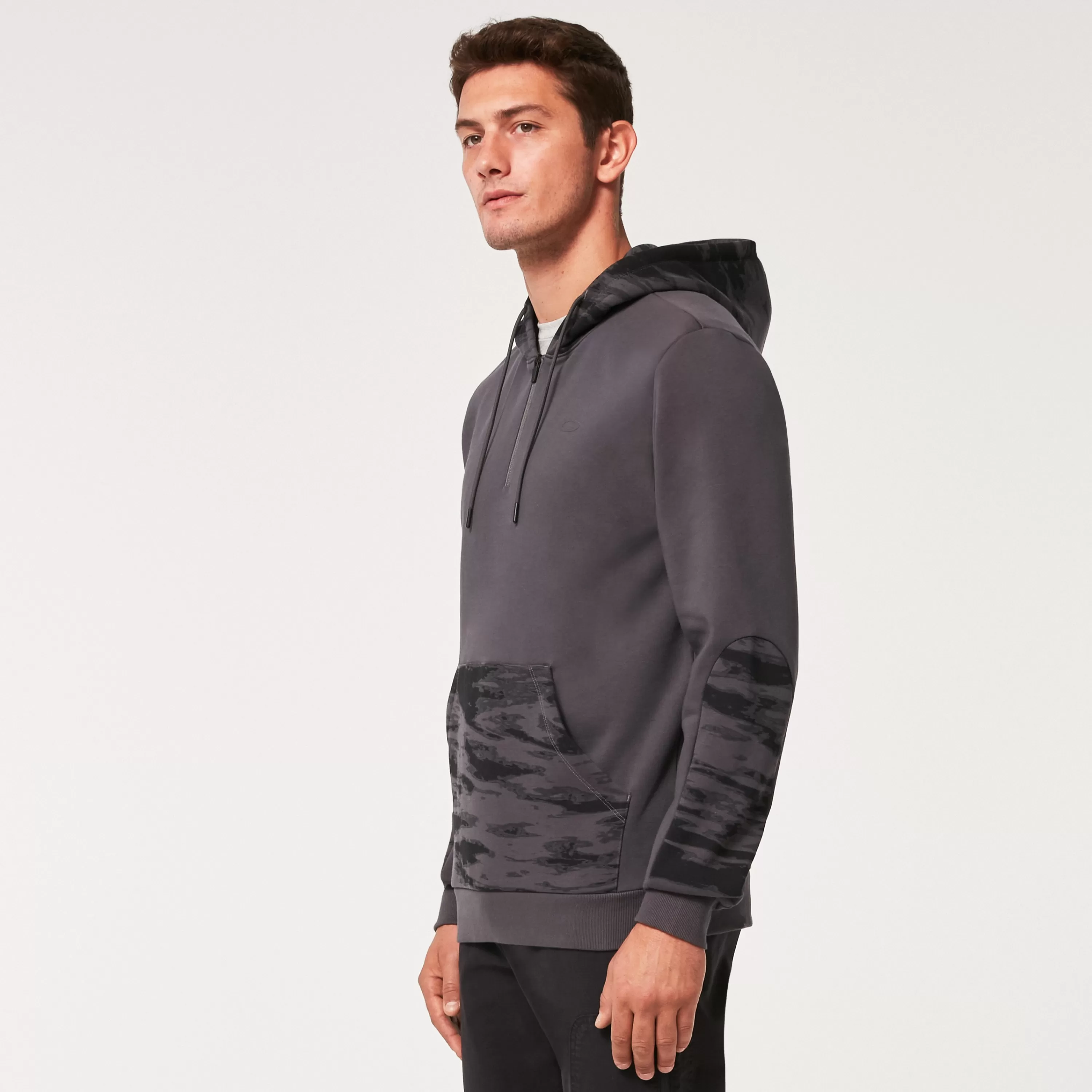 Mens Oakley Camo Patch 1/4 Zip Hoodie