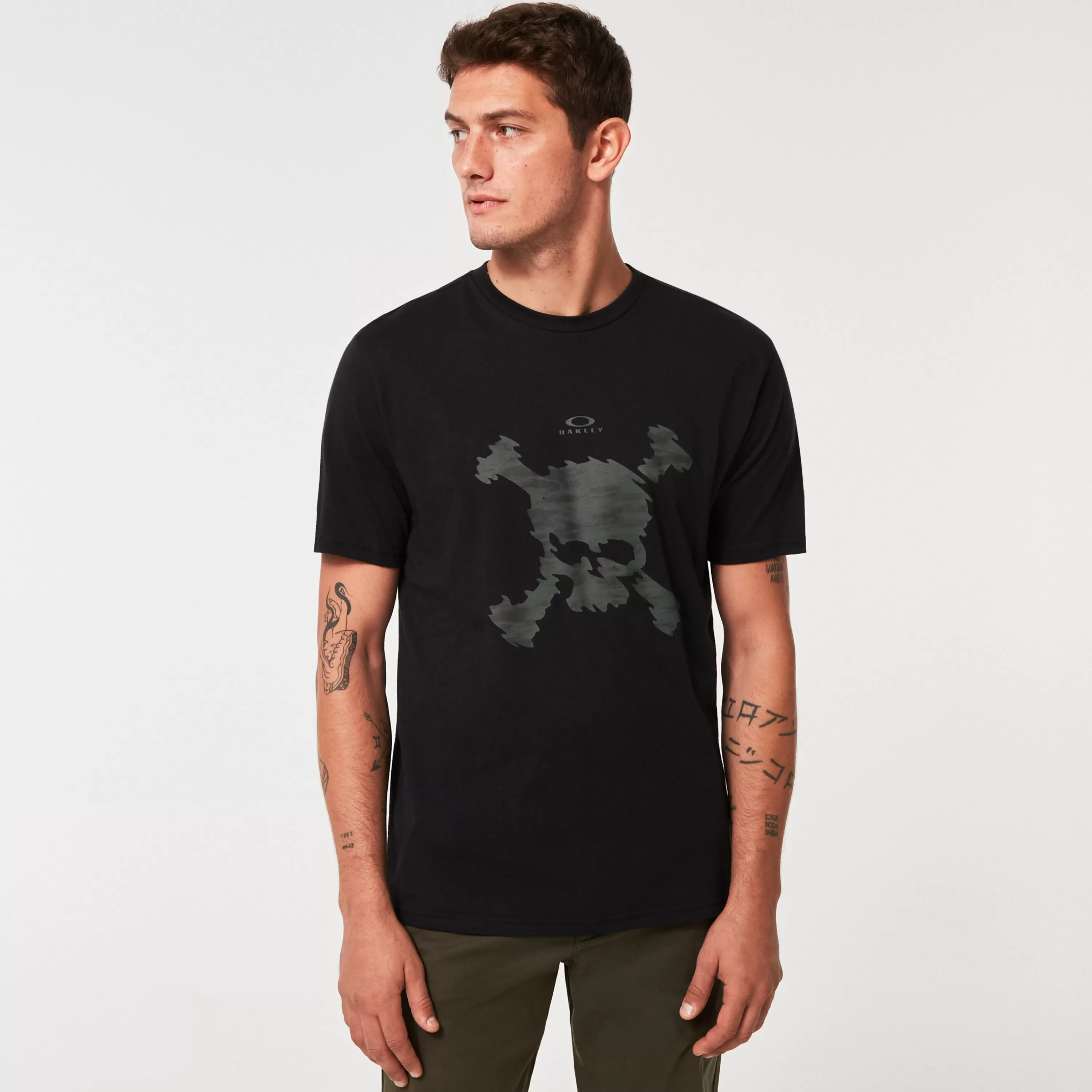 Mens Oakley Camo Skull Tee