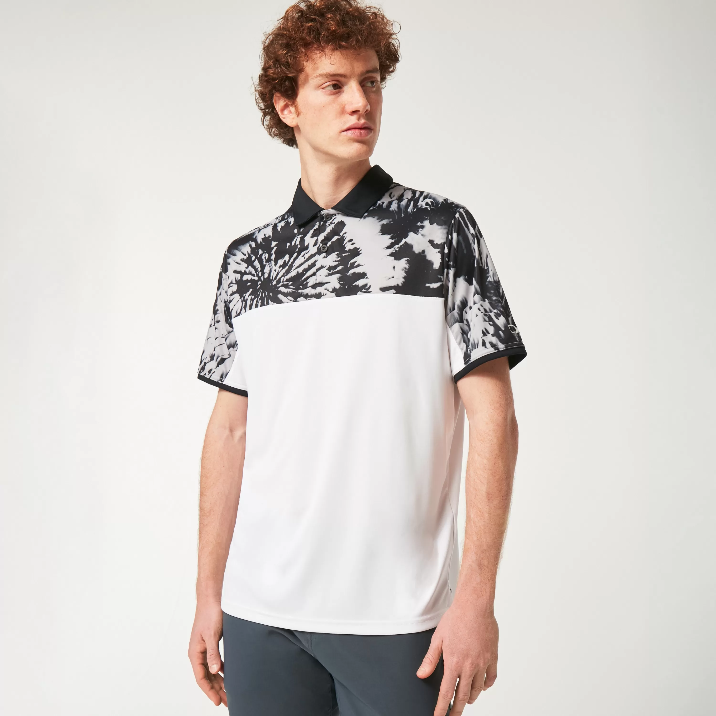 Mens Oakley Mtndye Clrblk Polo